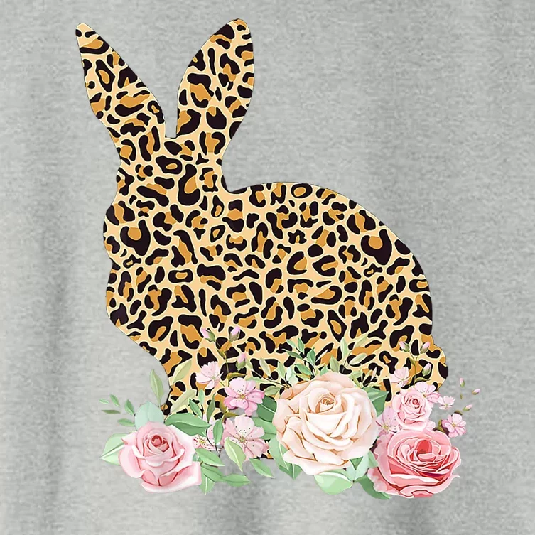 Leopard Floral Bunny Women's Crop Top Tee