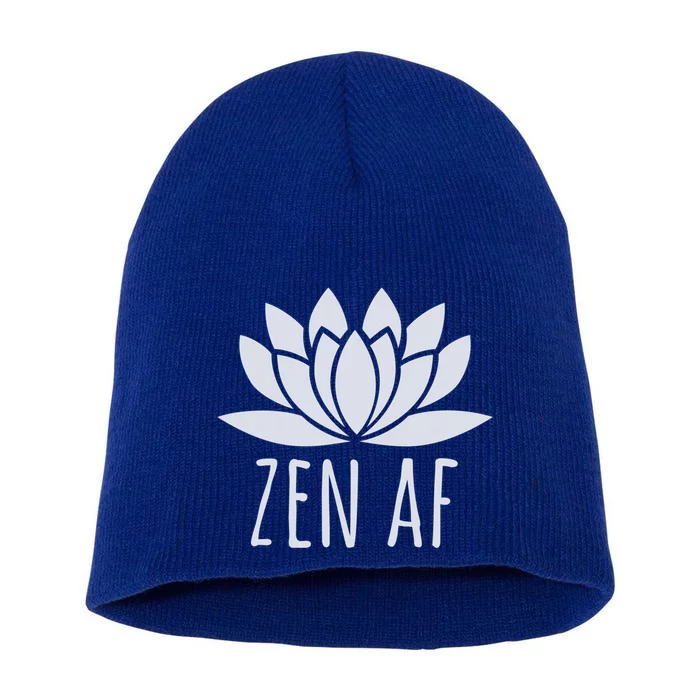 Lotus Flower Buddhism Zen Af Gift Short Acrylic Beanie