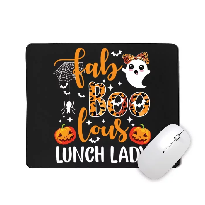 Leopard Fab Boo Lous Lunch Lady Team Teacher Halloween Mousepad