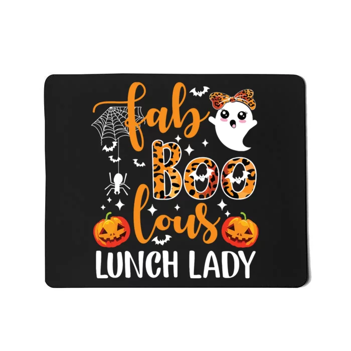 Leopard Fab Boo Lous Lunch Lady Team Teacher Halloween Mousepad