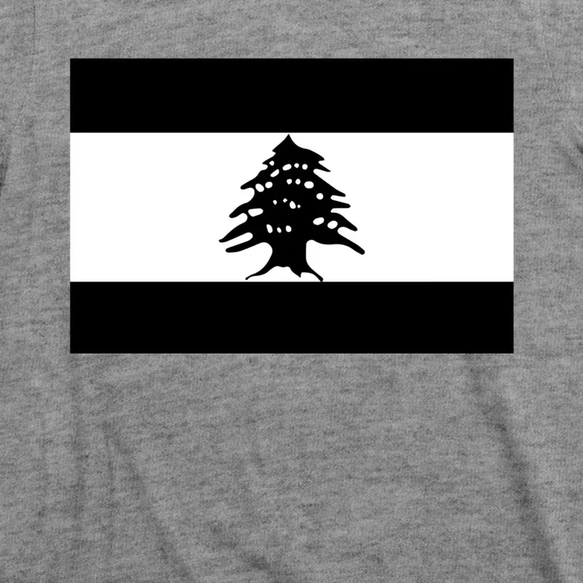 Lebanon Flag Black And White T-Shirt