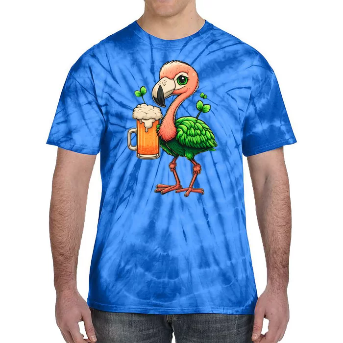 Leprechaun Flamingo Beer Design Irish Flamingo St Patricks Meaningful Gift Tie-Dye T-Shirt