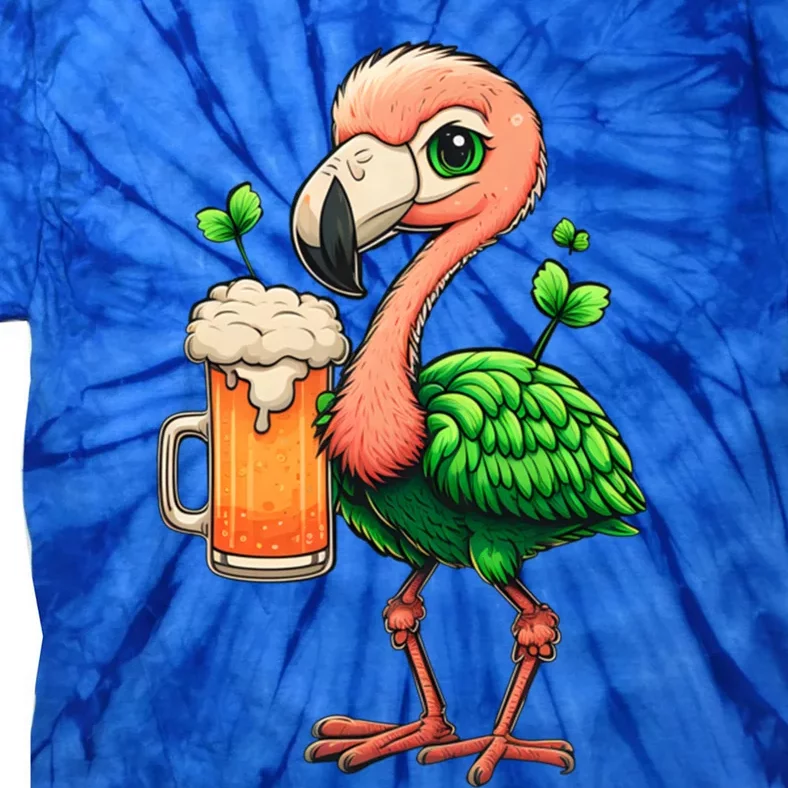 Leprechaun Flamingo Beer Design Irish Flamingo St Patricks Meaningful Gift Tie-Dye T-Shirt