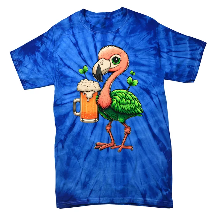 Leprechaun Flamingo Beer Design Irish Flamingo St Patricks Meaningful Gift Tie-Dye T-Shirt