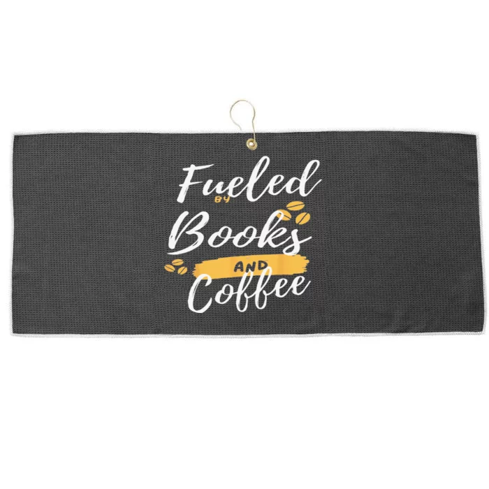 Librarian Fueled by Books and Coffee Large Microfiber Waffle Golf Towel