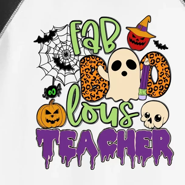 Leopard Fab Boo Lous Lunch Lady Team Teacher Halloween Gift Toddler Fine Jersey T-Shirt