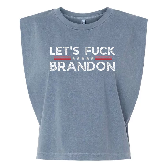 Let's Fuck Brandon Funny Garment-Dyed Women's Muscle Tee