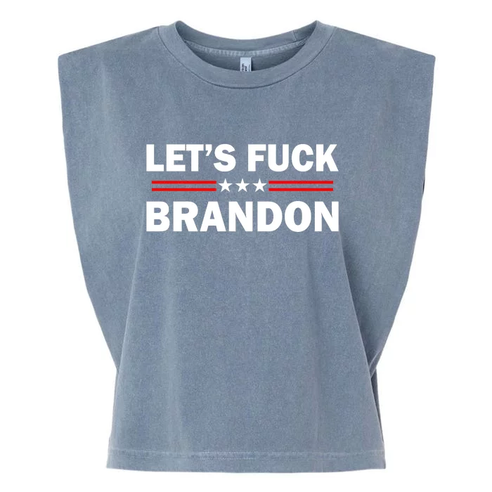 Let's Fuck Brandon Trump Rally Garment-Dyed Women's Muscle Tee