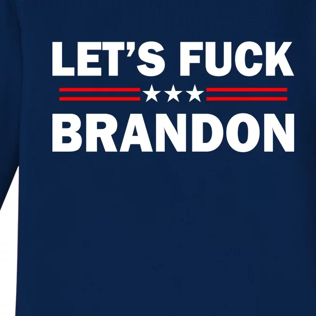 Let's Fuck Brandon Trump Rally Baby Long Sleeve Bodysuit