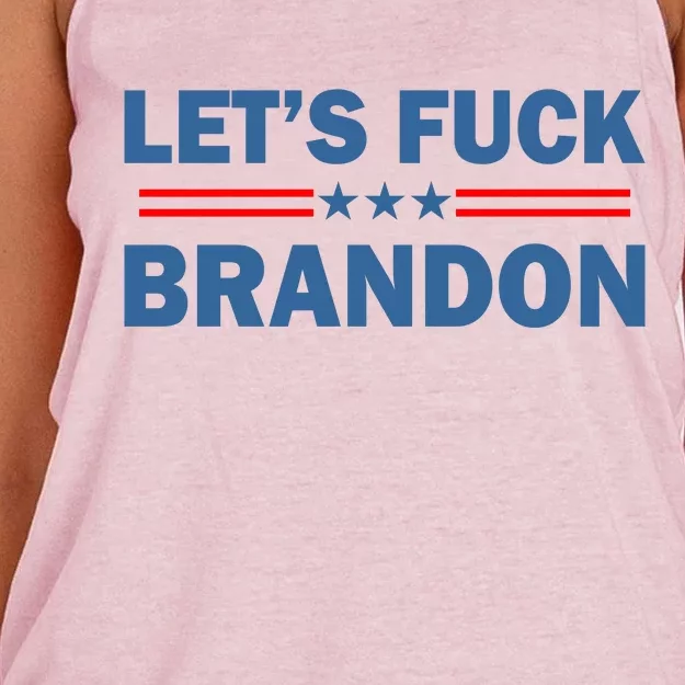 Let's Fuck Brandon Trump Rally Women's Knotted Racerback Tank