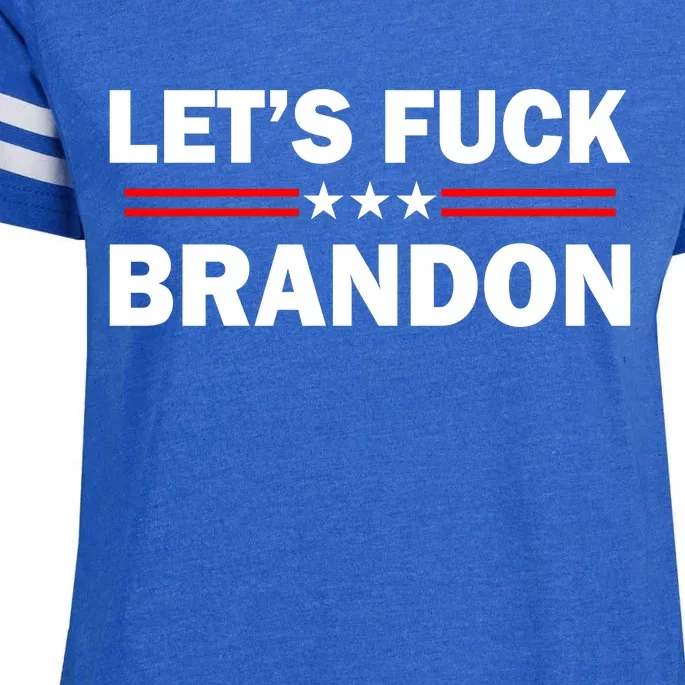 Let's Fuck Brandon Trump Rally Enza Ladies Jersey Football T-Shirt