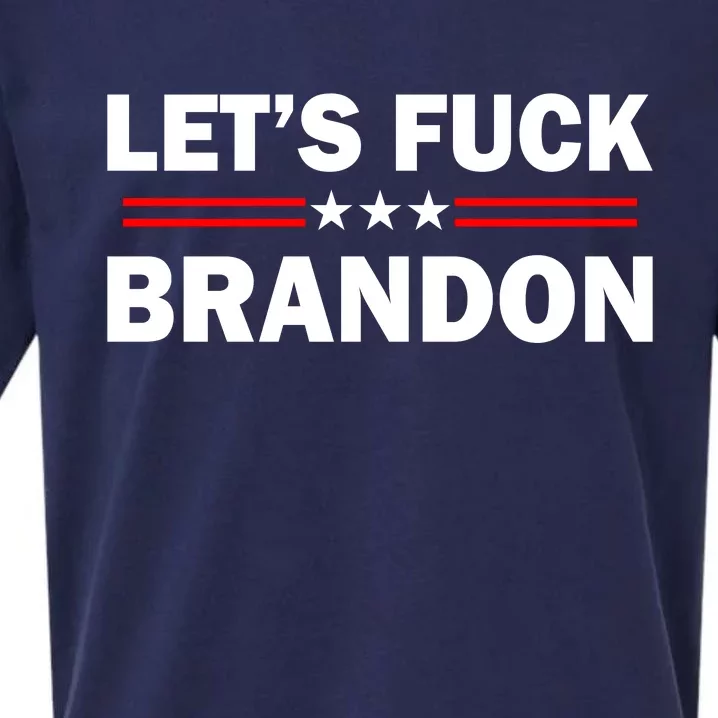 Let's Fuck Brandon Trump Rally Sueded Cloud Jersey T-Shirt