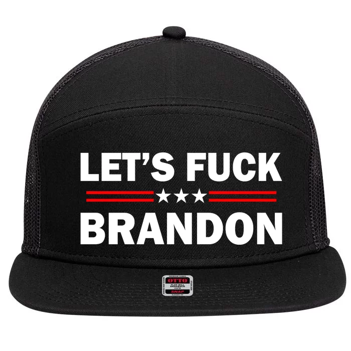 Let's F Brandon Trump Rally Trending 7 Panel Mesh Trucker Snapback Hat