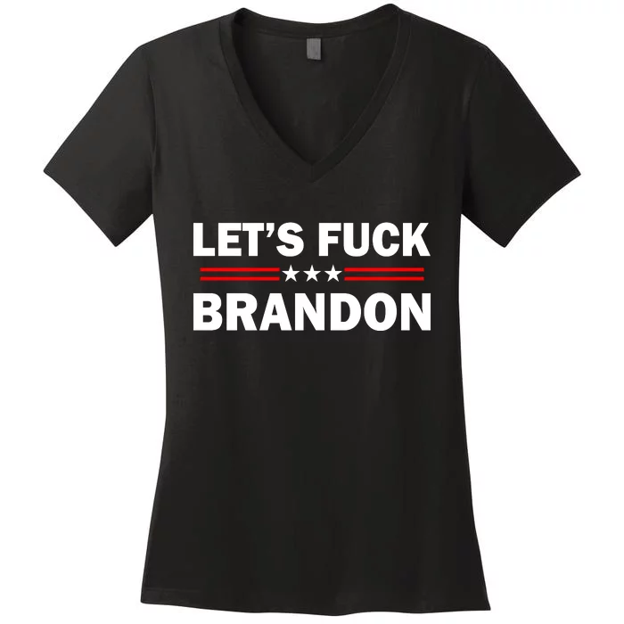 Let's F Brandon Trump Rally Trending Women's V-Neck T-Shirt