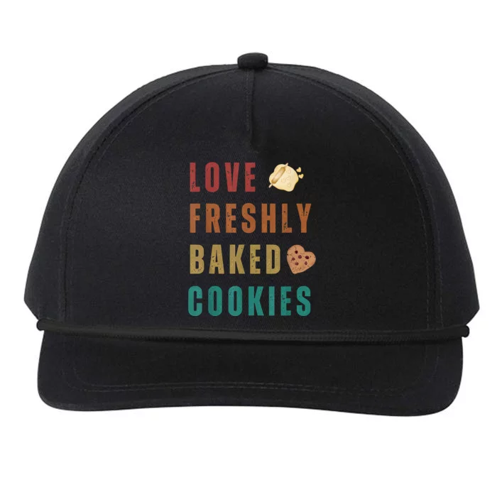 LOVE FRESHLY BAKED COOKIES Snapback Five-Panel Rope Hat