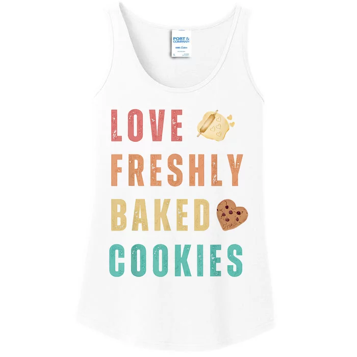 LOVE FRESHLY BAKED COOKIES Ladies Essential Tank