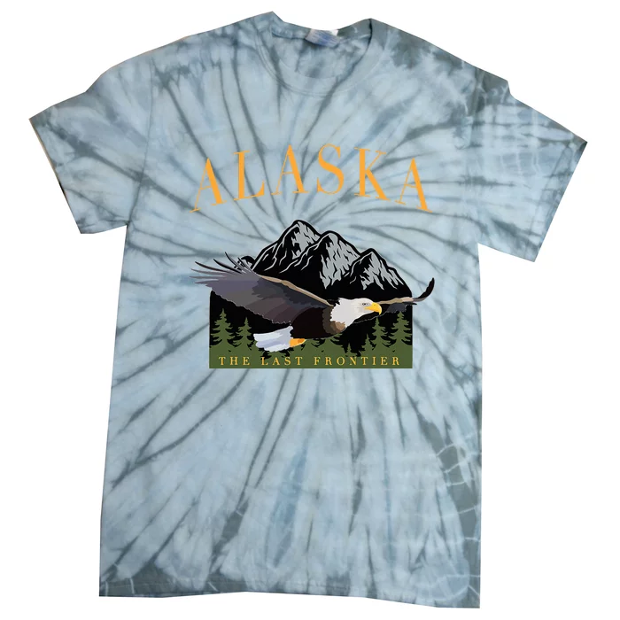 Last Frontier Bald Eagle Alaska Tie-Dye T-Shirt