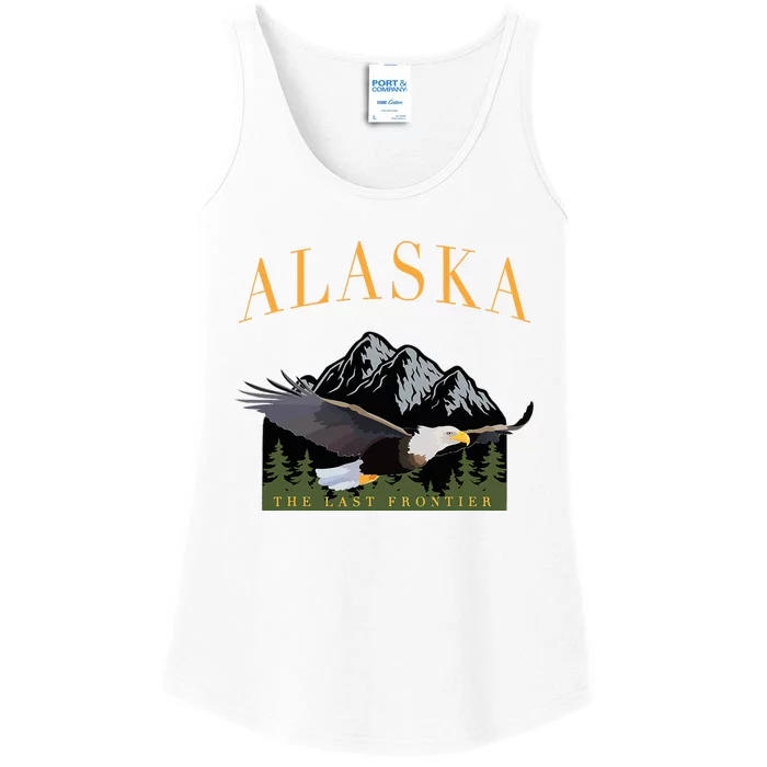 Last Frontier Bald Eagle Alaska Ladies Essential Tank