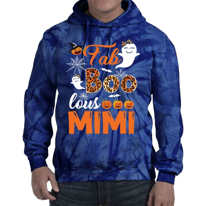 Leopard Fab Boo Lous Mimi Spooky Mimi Halloween Costume Gift Long Sleeve Tie Dye Hoodie