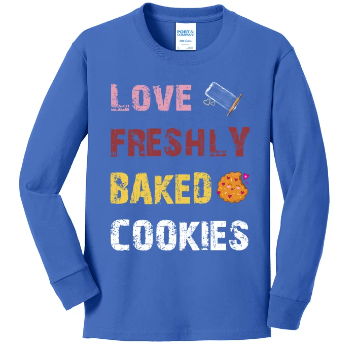 Love Freshly Baked Cookies Cool Gift Kids Long Sleeve Shirt