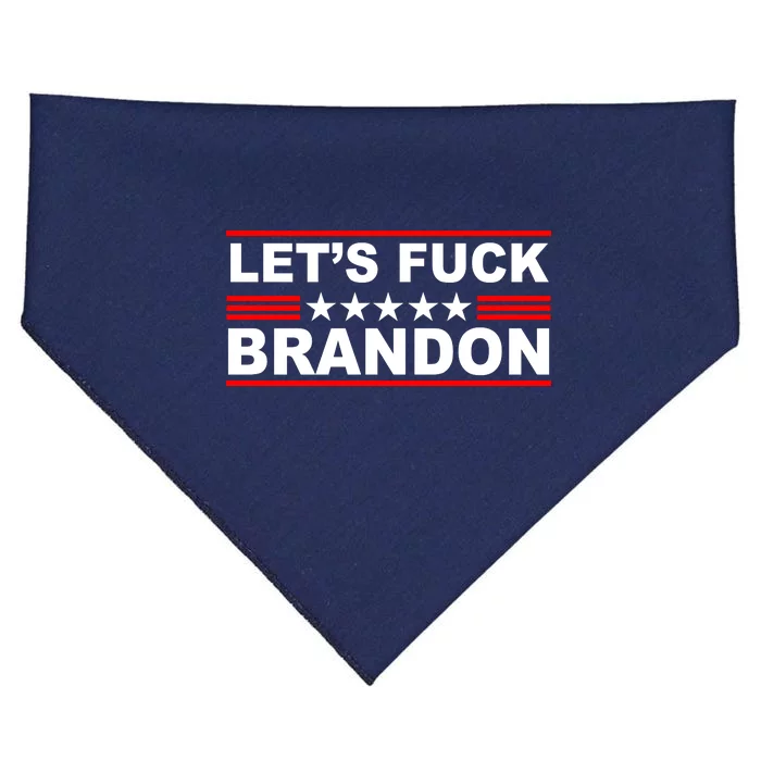 Let's F Brandon LGB FJB Funny USA-Made Doggie Bandana