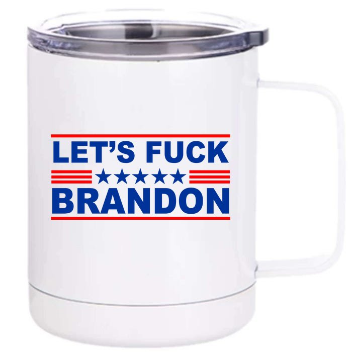 Let's F Brandon LGB FJB Funny Front & Back 12oz Stainless Steel Tumbler Cup