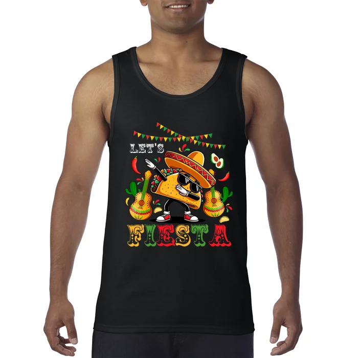 LetS Fiesta Cinco De Mayo Dabbing Taco Tank Top