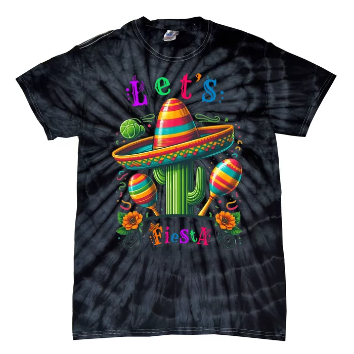 LetS Fiesta Cactus Cinco De Mayo Tie-Dye T-Shirt