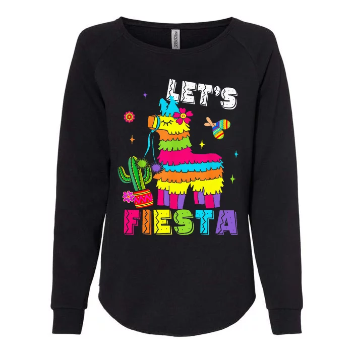 Lets Fiesta Cinco De Mayo Mexican Party Mexico Donkey Pinata Womens California Wash Sweatshirt