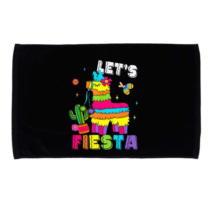 Lets Fiesta Cinco De Mayo Mexican Party Mexico Donkey Pinata Microfiber Hand Towel