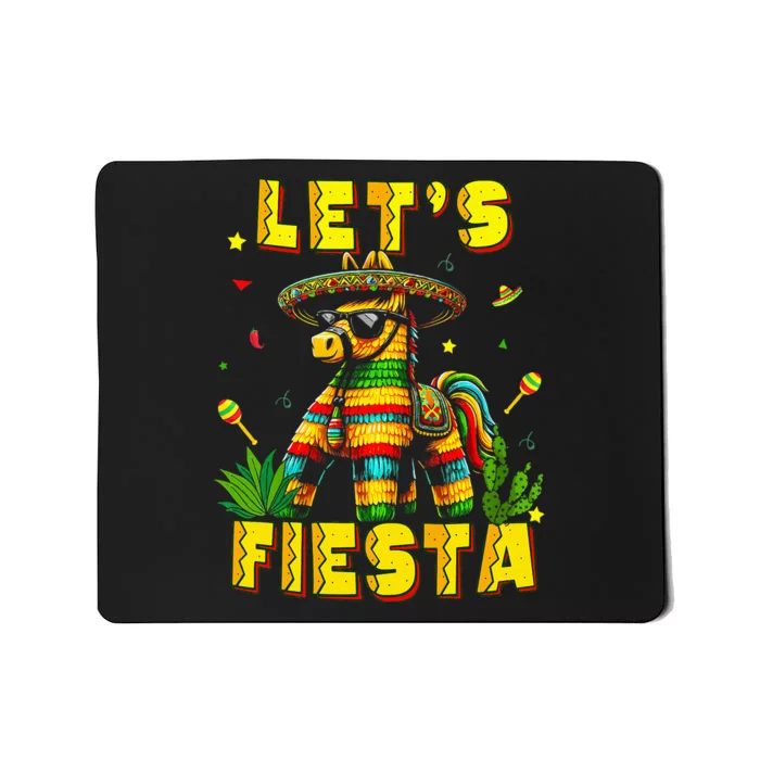 Lets Fiesta Cinco De Mayo Mexican Party Mexico Donkey Pinata Mousepad