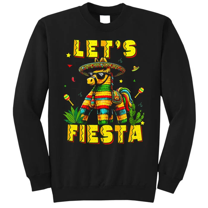 Lets Fiesta Cinco De Mayo Mexican Party Mexico Donkey Pinata Tall Sweatshirt