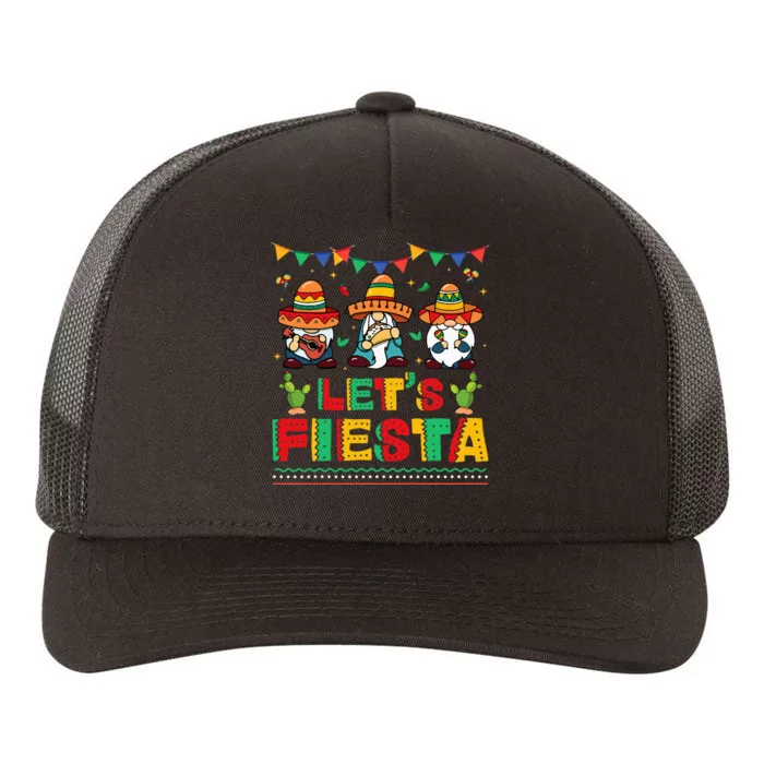 Lets Fiesta Cinco De Mayo Mexican Trio Gnomes Yupoong Adult 5-Panel Trucker Hat