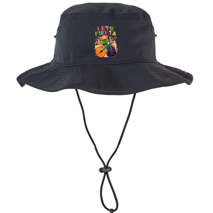 Lets Fiesta Cinco De Mayo with Guitar Cactus Sombrero Maraca Legacy Cool Fit Booney Bucket Hat