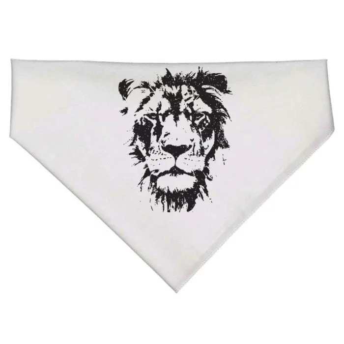 Lion Face Cool Zoo Animals Zoo Keeper USA-Made Doggie Bandana