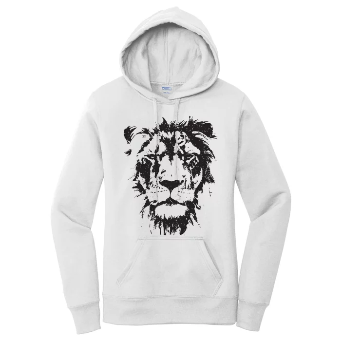 Lion Face Cool Zoo Animals Zoo Keeper Women's Pullover Hoodie