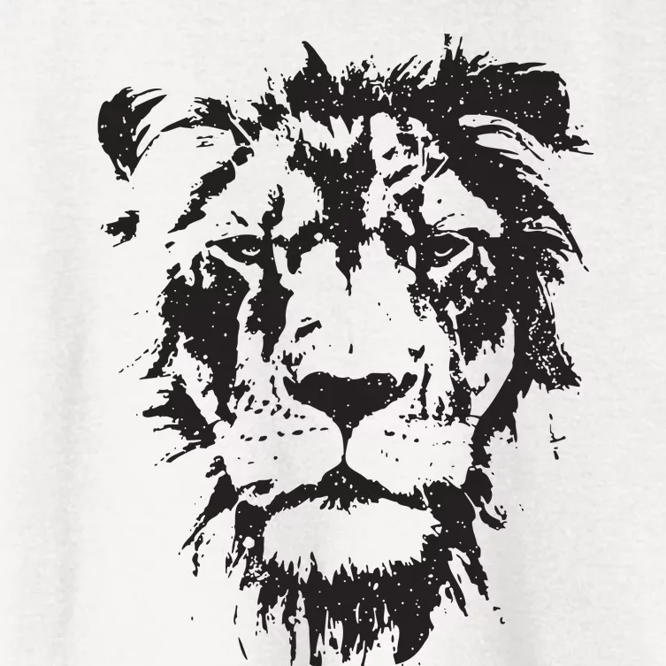 Lion Face Cool Zoo Animals Zoo Keeper Women's Crop Top Tee