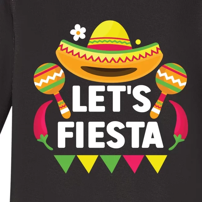 LetS Fiesta Cinco De Mayo Celebration Baby Long Sleeve Bodysuit