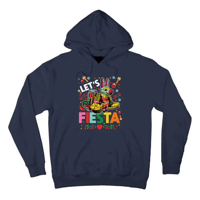 Let's Fiesta Cinco De Mayo Camisa Mexicana Hombre Tall Hoodie