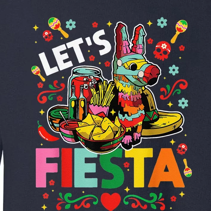 Lets Fiesta Cinco De Mayo Mexican Me Party Guitar Lover Toddler Sweatshirt