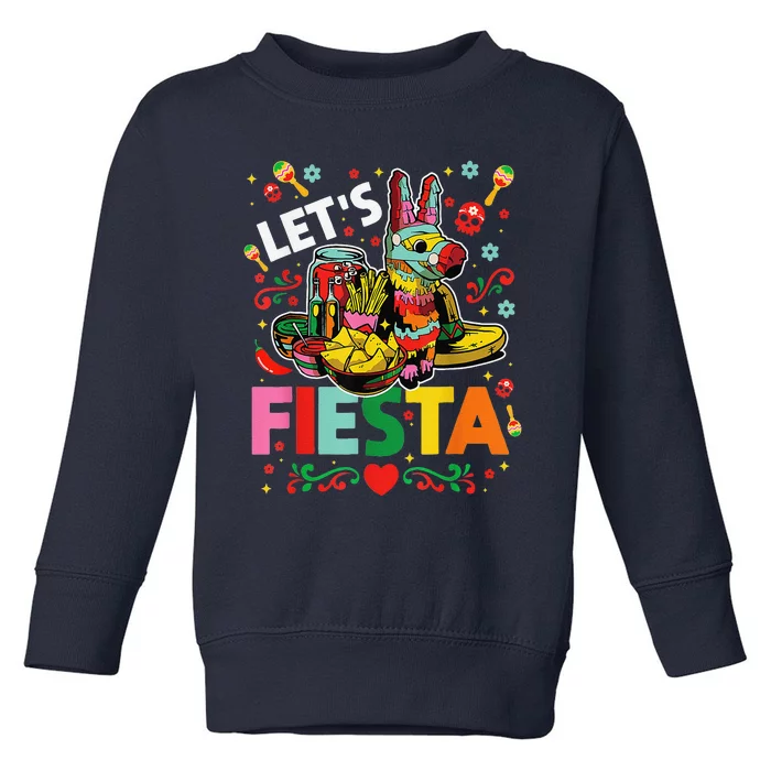 Lets Fiesta Cinco De Mayo Mexican Me Party Guitar Lover Toddler Sweatshirt