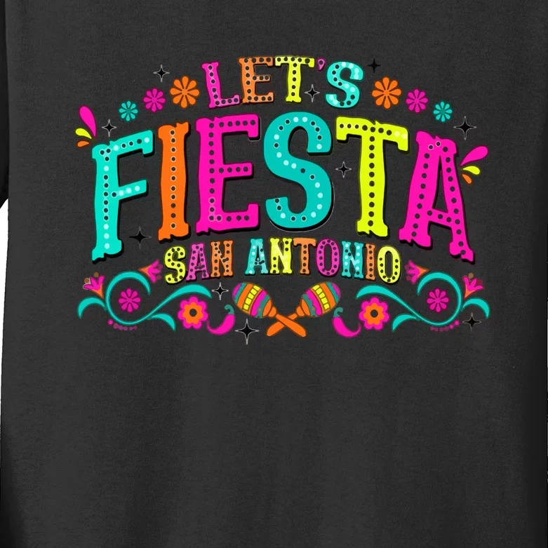 LetS Fiesta Cinco De Mayo Kids Long Sleeve Shirt