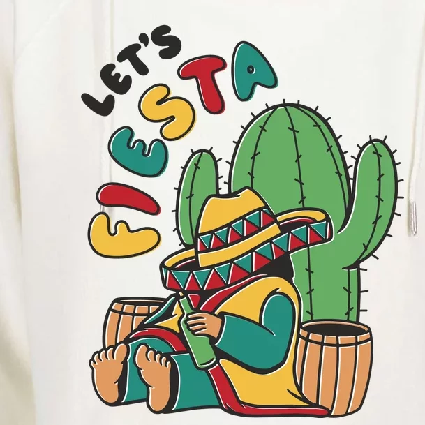 Let's Fiesta Cinco De Mayo Womens Funnel Neck Pullover Hood