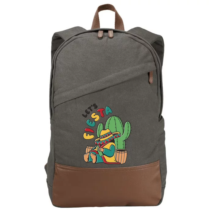 Let's Fiesta Cinco De Mayo Cotton Canvas Backpack