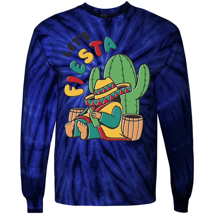 Let's Fiesta Cinco De Mayo Tie-Dye Long Sleeve Shirt