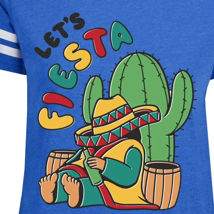 Let's Fiesta Cinco De Mayo Enza Ladies Jersey Football T-Shirt