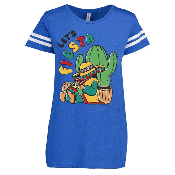 Let's Fiesta Cinco De Mayo Enza Ladies Jersey Football T-Shirt