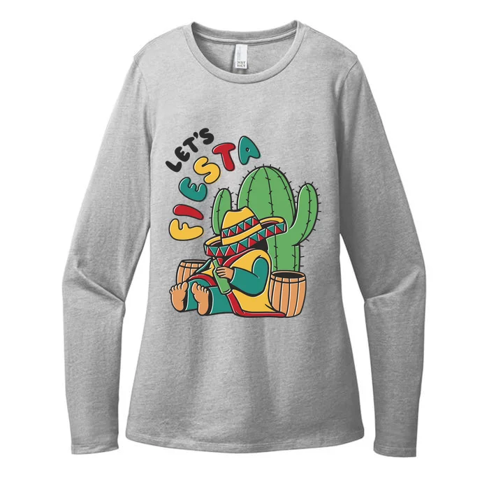 Let's Fiesta Cinco De Mayo Womens CVC Long Sleeve Shirt