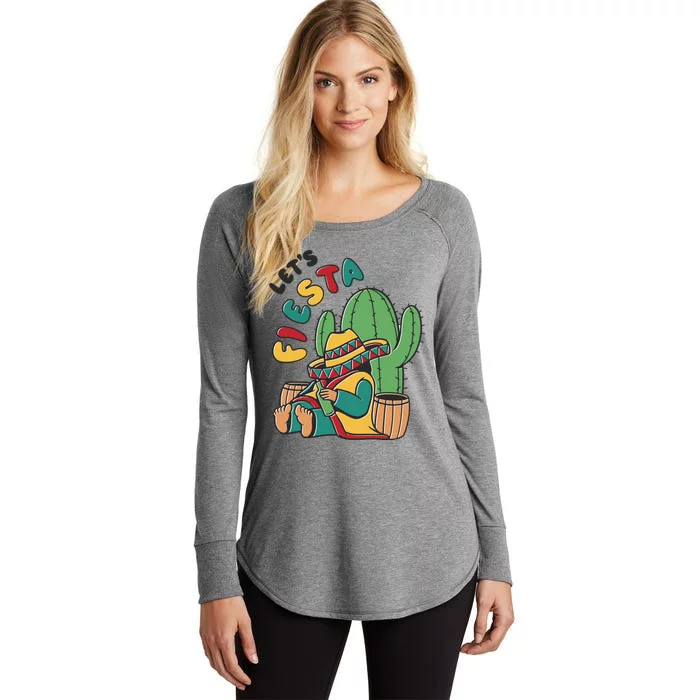 Let's Fiesta Cinco De Mayo Women's Perfect Tri Tunic Long Sleeve Shirt