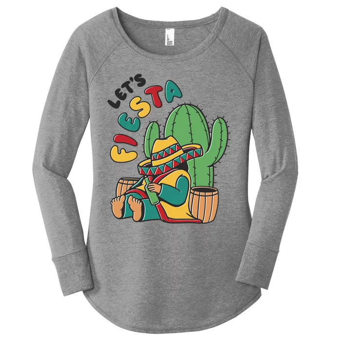 Let's Fiesta Cinco De Mayo Women's Perfect Tri Tunic Long Sleeve Shirt